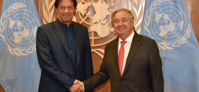 ‘Help Kashmiris achieve right of self-determination’: Pak PM Imran Khan urges UN