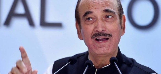 Militancy on peak in South Kashmir as youth have felt neglected: Ghulam Nabi Azad