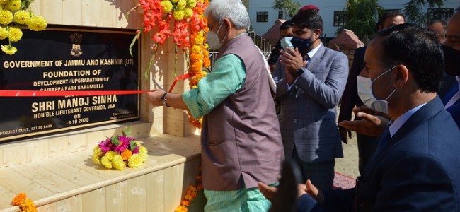 Lt Governor inaugurates and lays foundation of public assets worth Rs 16.64 cr