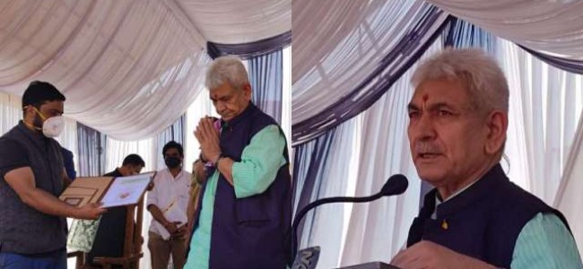“Panchayats in J&K to be a new model of equitable development & growth in the country; people of J&K will decide their own priorities & administration will be facilitator”, Lt Governor