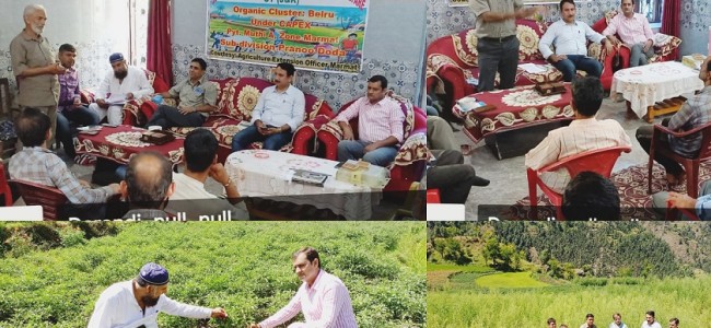 Department of Agriculture & Farmers Welfare Doda organises awareness program under Organic farming at Bellru Marmat
