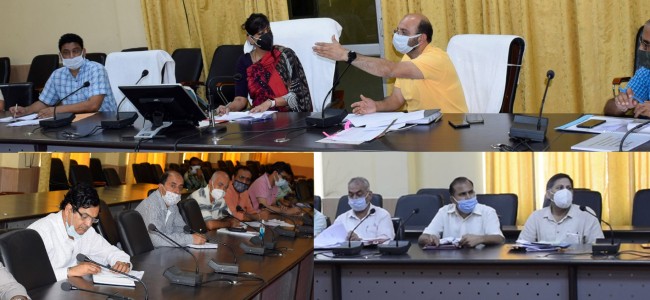 Yasha Mudgul reviews progress on DCP, Four Laning project, Covid containment measures at Ramban