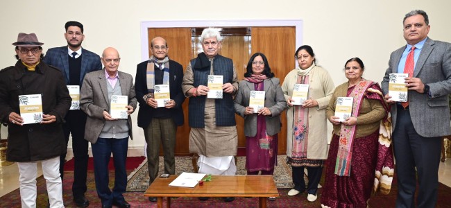 Lt Governor releases Dr Chanchal Bhasin’s Dogri poetry collection “UdanKhatola”