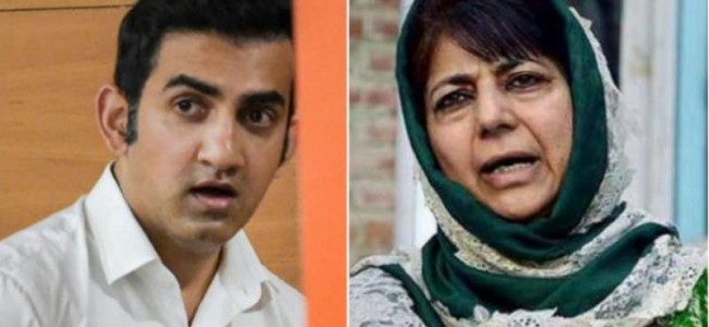 ‘Ridiculously naive’: Gambhir, Mufti trade barbs over Amit Shah ‘Ridiculously naive’: Gambhir, Mufti trade barbs over Amit Shah