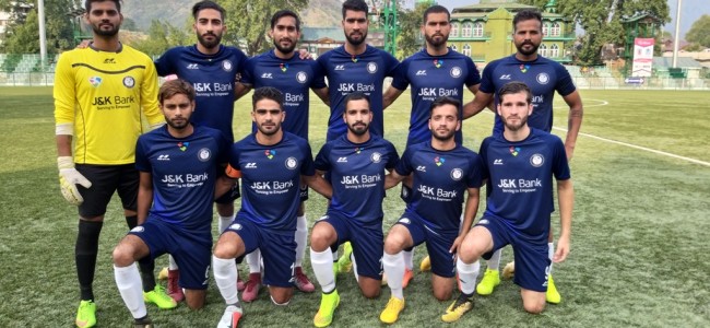JKFA Annual League Football Tournament: J&K Bank defeats Novelty Sports JKFA Annual League Football Tournament: J&K Bank defeats Novelty Sports