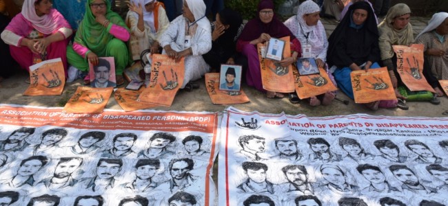 APDP stages protest against enforced disappearances in Srinagar APDP stages protest against enforced disappearances in Srinagar