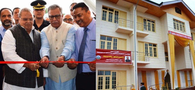 Governor Inaugurates Habba Khatoon PG Girls Hostel At SKUAST-K Governor Inaugurates Habba Khatoon PG Girls Hostel At SKUAST-K