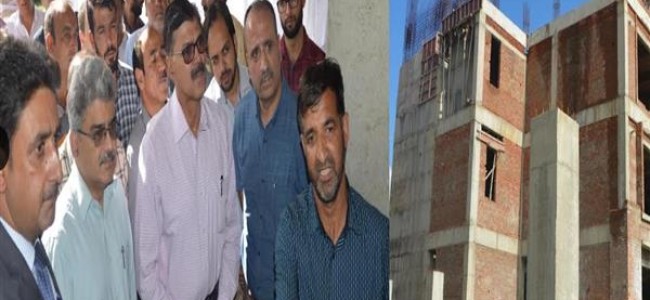 Advisor Kumar inspects progress of dev works at GMC Anantnag, Nursing College Advisor Kumar inspects progress of dev works at GMC Anantnag, Nursing College