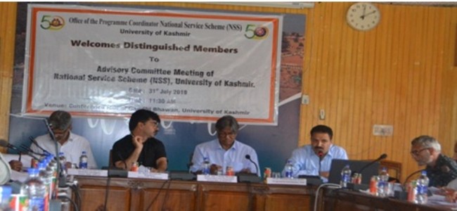 Prof Talat Ahmad Chairs Advisory Committee Meeting Of NSS KU