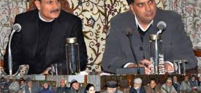 Khurshid, Talat take stock of public grievances at Srinagar Khurshid, Talat take stock of public grievances at Srinagar