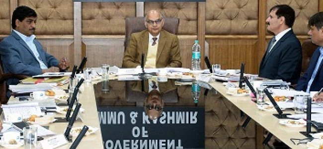 Advisor Sharma directs JKPCC to speed up developmental works Advisor Sharma directs JKPCC to speed up developmental works