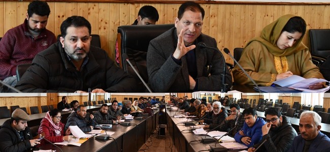 Ensure 100% expenditure till March end: DDC Ganderbal Ensure 100% expenditure till March end: DDC Ganderbal