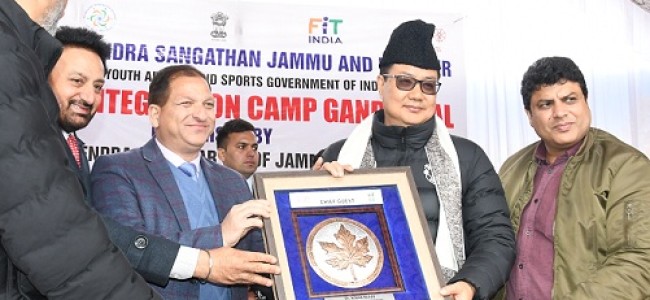 Kiren Rijiju participates in National Integration Camp at Ganderbal Kiren Rijiju participates in National Integration Camp at Ganderbal