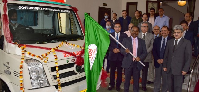 Lt Governor dedicates 102/108 Free Ambulance Service to the people of J&K Lt Governor dedicates 102/108 Free Ambulance Service to the people of J&K