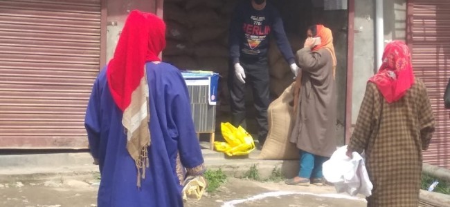 Ration distribution at Ration Ghats, doorsteps of Shopian consumers Ration distribution at Ration Ghats, doorsteps of Shopian consumers