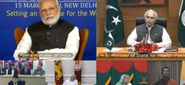Pakistan uses SAARC video conference on coronavirus to raise Kashmir, calls for lifting of ‘lockdown’ Pakistan uses SAARC video conference on coronavirus to raise Kashmir, calls for lifting of ‘lockdown’
