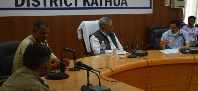 Advisor Khan reviews COVID-19 control measures, service delivery in Kathua Advisor Khan reviews COVID-19 control measures, service delivery in Kathua