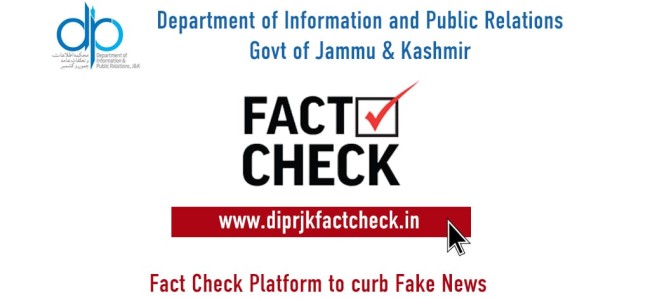 DIPR launches website to counter fake news DIPR launches website to counter fake news