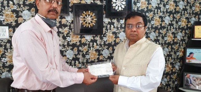 JKI contributes Rs 10 lakh to J&K Relief Fund JKI contributes Rs 10 lakh to J&K Relief Fund
