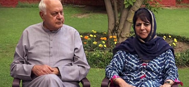 Farooq Abdullah meets Mehbooba Mufti after her release from 14-month detention Farooq Abdullah meets Mehbooba Mufti after her release from 14-month detention