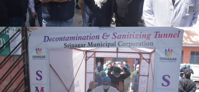 SMC installs decontamination tunnel at Bone & Joint hospital, Barzulla SMC installs decontamination tunnel at Bone & Joint hospital, Barzulla