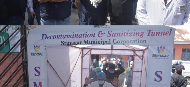 SMC installs decontamination tunnel at Bone & Joint hospital, Barzulla