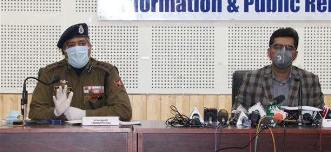 Strict restrictions form tomorrow, will ensure no leakage from Red Zones: DC Srinagar