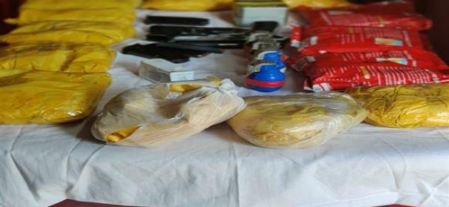 Narco-terror module busted in Kupwara; 13.5kg heroin, ammunition recovered