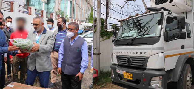 Agri Deptt introduces mobile sale of vegetables Agri Deptt introduces mobile sale of vegetables