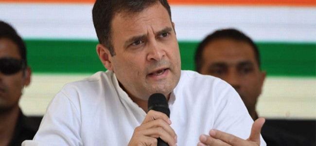 Rahul questions Modi’s silence Rahul questions Modi’s silence