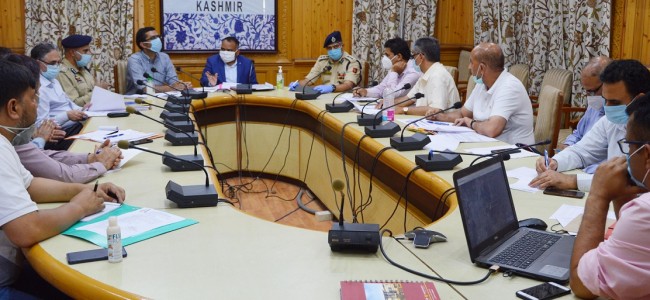 Div Com reviews prevailing Covid-19 situation, management in Kashmir Div Com reviews prevailing Covid-19 situation, management in Kashmir