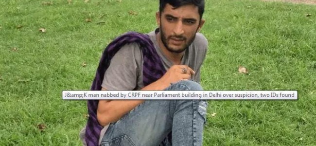 Kashmiri youth arrested in New Delhi released Kashmiri youth arrested in New Delhi released