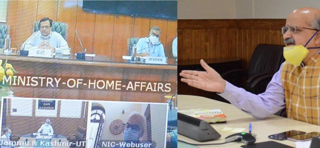 Union Home Secy reviews COVID-19 management in J&K Union Home Secy reviews COVID-19 management in J&K