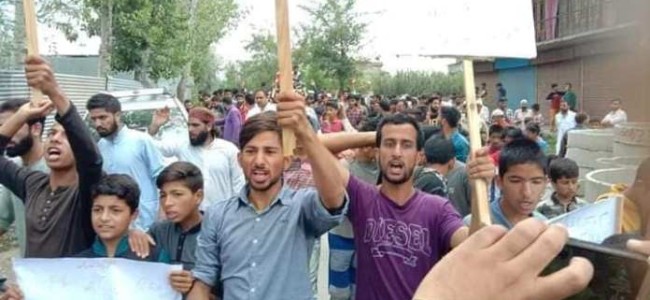Hundreds rally against blasphemous remarks in north Kashmir Hundreds rally against blasphemous remarks in north Kashmir