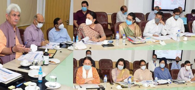 Lt Governor reviews developmental activities of Jammu District Lt Governor reviews developmental activities of Jammu District