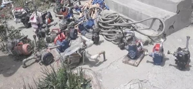 Several illegal water motors seized in Pattan by Jal Shakti department Several illegal water motors seized in Pattan by Jal Shakti department