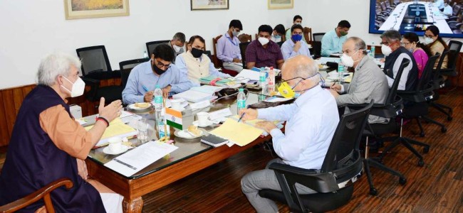 Lt Governor Manoj Sinha chairs maiden Jammu University Council meeting Lt Governor Manoj Sinha chairs maiden Jammu University Council meeting