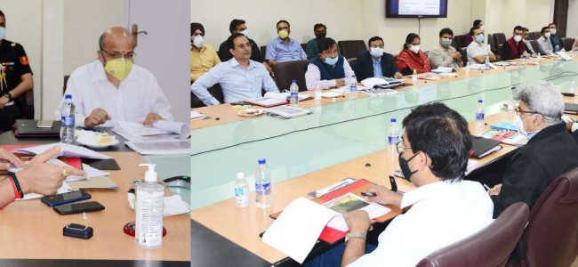 Lt Governor reviews Mega Infrastructural Projects of Kashmir Division Lt Governor reviews Mega Infrastructural Projects of Kashmir Division
