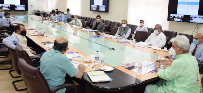 LG reviews power scenario in J&K LG reviews power scenario in J&K