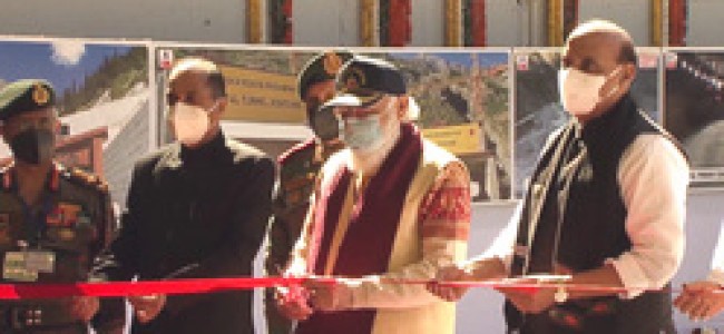 PM Modi inaugurates world’s longest highway tunnel in Rohtang PM Modi inaugurates world’s longest highway tunnel in Rohtang