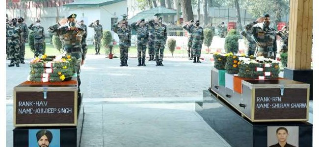 Lieutenant Governor pays tribute to Army personnel martyred in Kupwara Lieutenant Governor pays tribute to Army personnel martyred in Kupwara