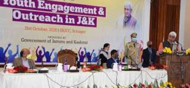 Lt Governor Manoj Sinha inaugurates Workshop on Youth Engagement & Outreach in J&K Lt Governor Manoj Sinha inaugurates Workshop on Youth Engagement & Outreach in J&K
