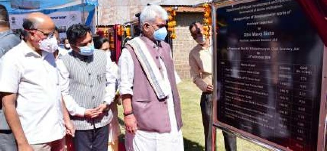 Lt Governor inaugurates various developmental projects, lays foundation stones of public importance works Lt Governor inaugurates various developmental projects, lays foundation stones of public importance works