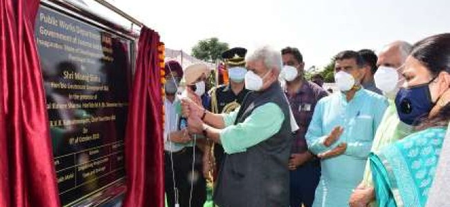 Lt Governor inaugurates & lays foundation stones of various developmental works for Panchayats Pallanwala, Khour & Kharah Lt Governor inaugurates & lays foundation stones of various developmental works for Panchayats Pallanwala, Khour & Kharah