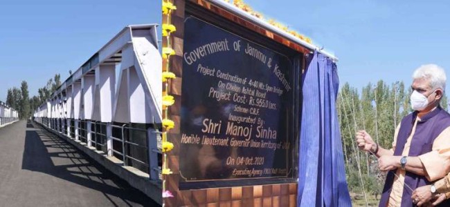 Lt Governor dedicates Ashthal Bridge worth Rs 9.55 cr to the local people Lt Governor dedicates Ashthal Bridge worth Rs 9.55 cr to the local people