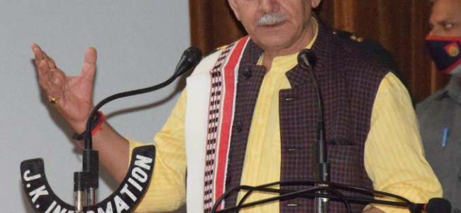 Lt Governor holds Press Conference at Srinagar Lt Governor holds Press Conference at Srinagar