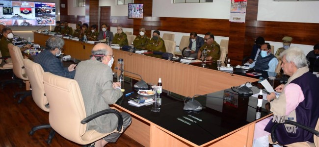 Lt Governor Manoj Sinha reviews security arrangements for DDC elections, Panchayats/ULB By-Polls Lt Governor Manoj Sinha reviews security arrangements for DDC elections, Panchayats/ULB By-Polls