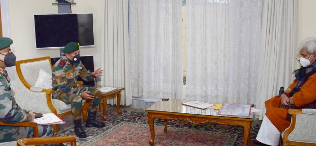 Commander 9 Corps, GoC 26 Div call on Lt Governor Commander 9 Corps, GoC 26 Div call on Lt Governor