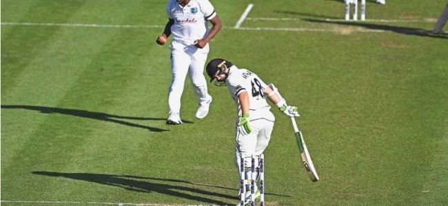 Williamson, Latham thrive as WI rue decision to bowl on green top Williamson, Latham thrive as WI rue decision to bowl on green top