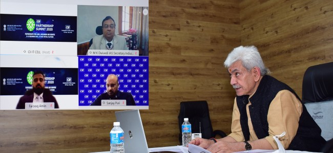 Lt Governor addresses Confederation of Indian Industry (CII) Partnership Summit-2020 Lt Governor addresses Confederation of Indian Industry (CII) Partnership Summit-2020